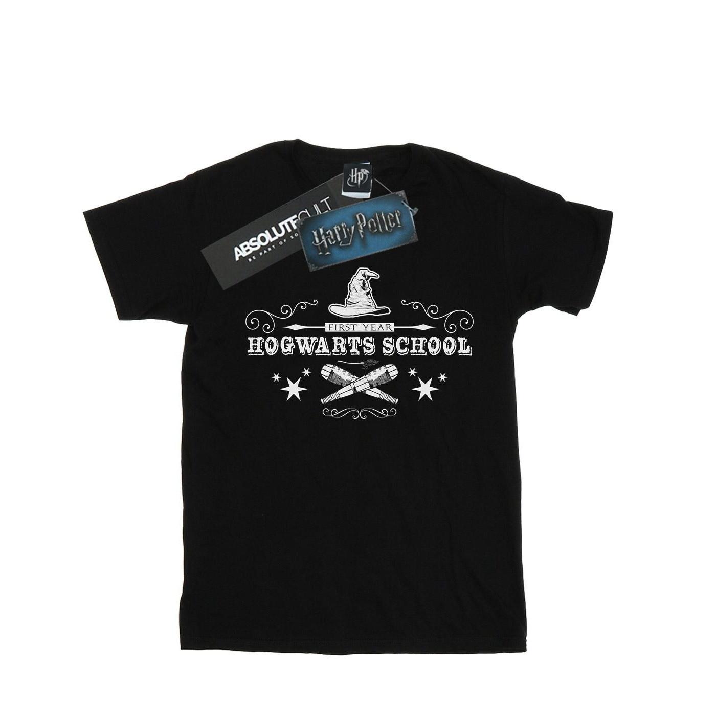 Image of Hogwarts First Year Tshirt Damen Schwarz XL