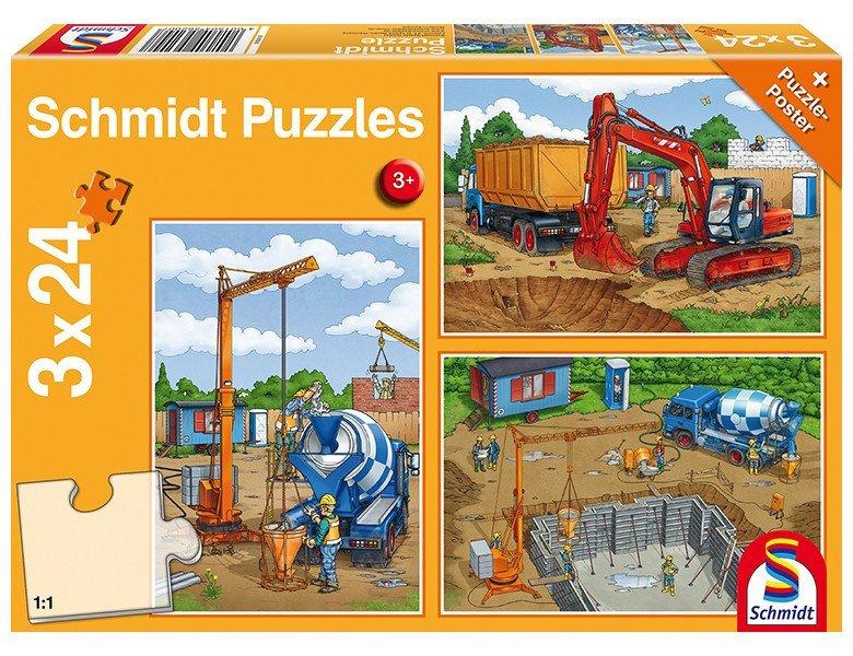 Image of Puzzle Auf der Baustelle (3x24)