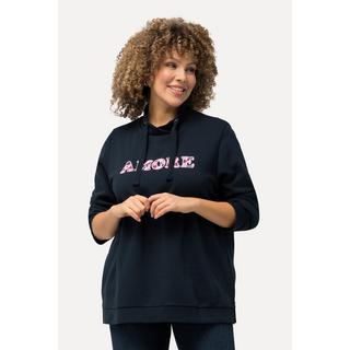 Ulla Popken  Sweat-shirt Amore. Manches longues et col montant. Coupe Classic Fit. 