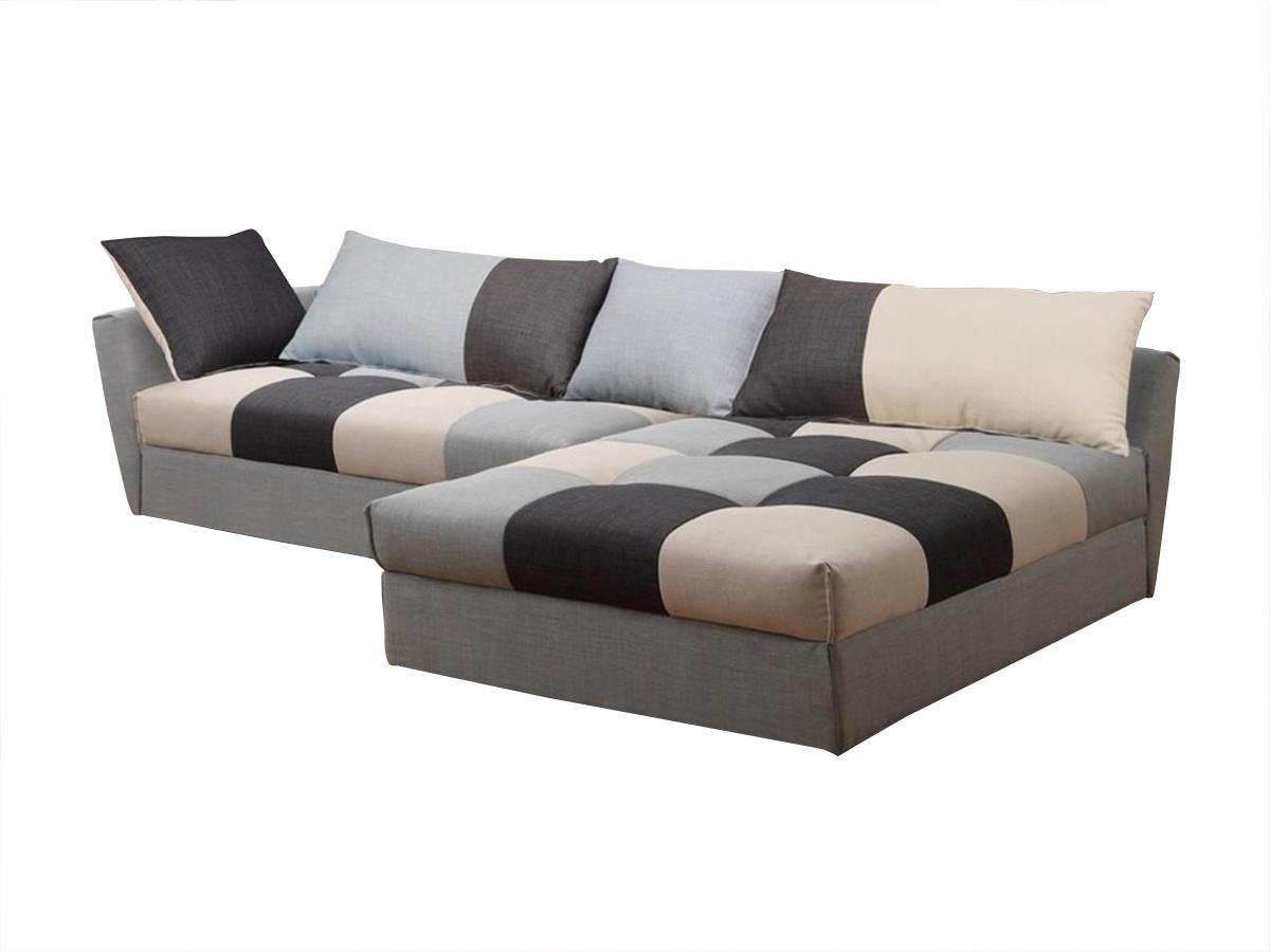 Image of Ecksofa mit Schlaffunktion ROMANE Patchwork Ecke Rechts Ecksofa mit Schlaffunktion ROMANE Patchwork Ecke Rechts