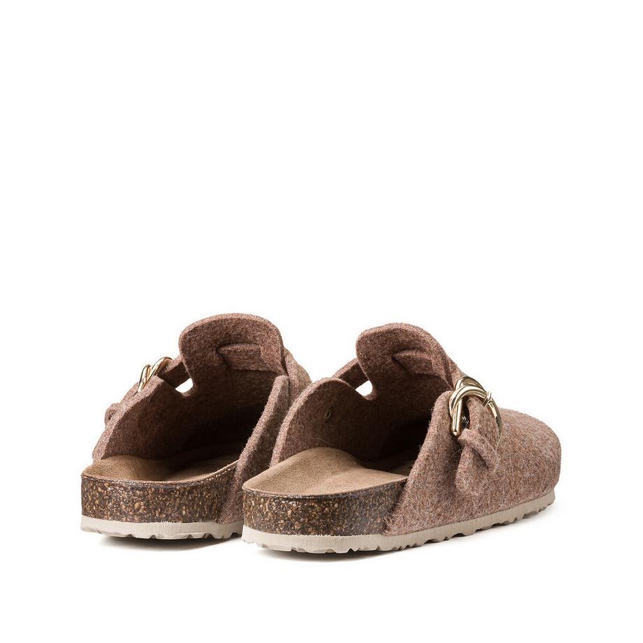 La Redoute Collections Filzpantoletten mit Schnalle  