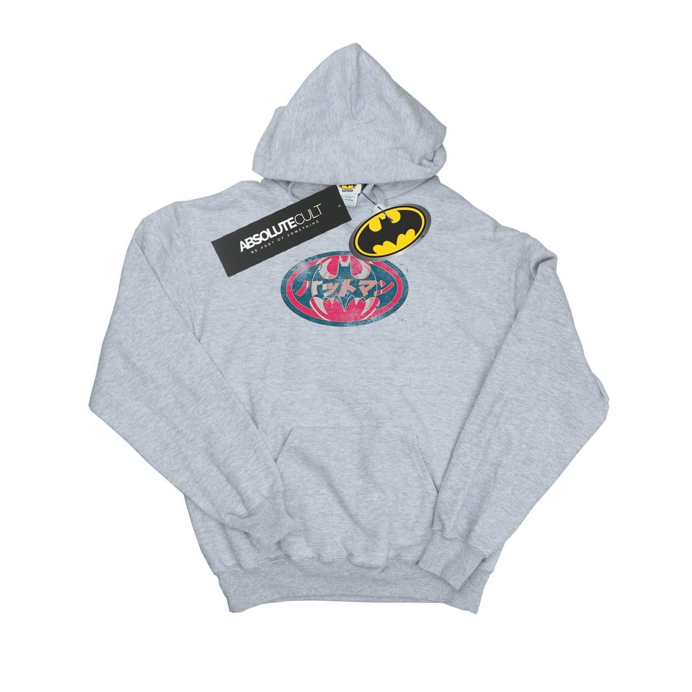 Image of Batman Japanese Logo Red Kapuzenpullover Herren Grau 3XL