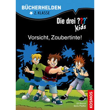 Die drei ??? Kids, Bücherhelden 2. Klasse, Vorsicht, Zaubertinte! Blanck, Ulf; Pfeiffer, Boris; Schmidt, Kim (Illustrationen) Copertina rigida 