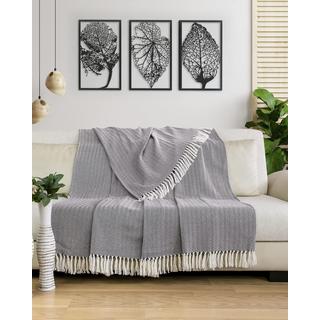 Alopini Coperta in Cotone Premium con Frange  