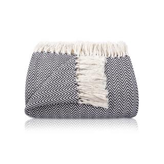 Alopini Coperta in Cotone Premium con Frange  