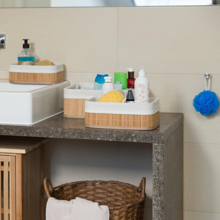 B2X Cestino in bambù in tre parti  