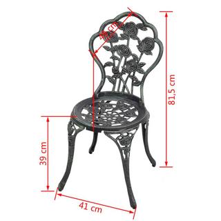 VidaXL Sedia da bistrot Metallo  