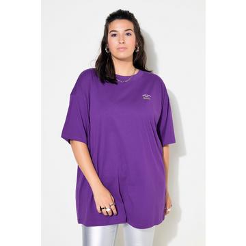 T-shirt dal taglio oversize con stampa sul retro, scollo a girocollo e mezze maniche