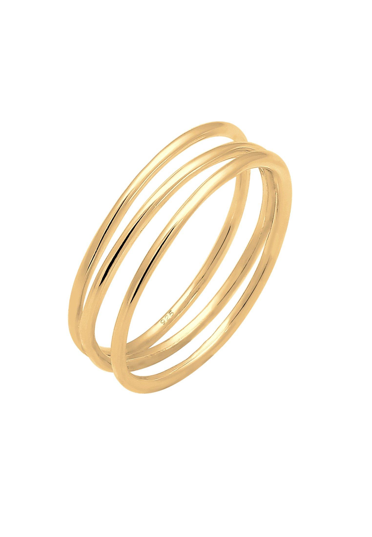 Image of Ring Wickelring Filigran Blogger Trend Damen Gold 52mm
