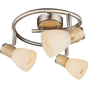 Plafonnier nickel mat 3xE14 25x25x16