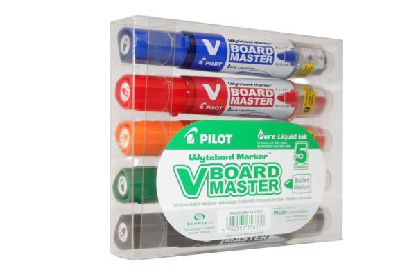 Pilot Pilot V-Board Master evidenziatore 5 pz Tipo di punta Nero, Blu, Verde, Arancione, Rosso  