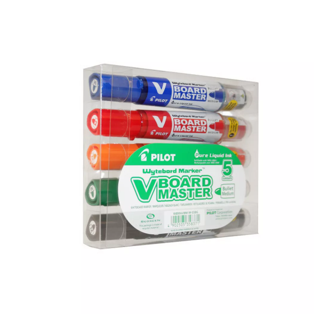 Pilot V-Board Master Bullet Tip Medium Assorted Pack 5 4902505358371