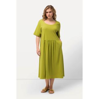 Ulla Popken  Jersey-Midikleid, A-Linie, Rundhals, Halbarm 