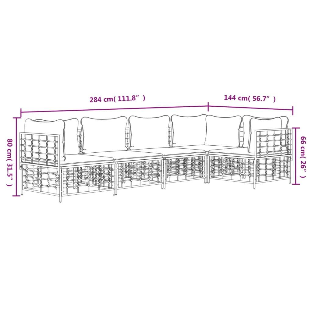 VidaXL Garten lounge set poly-rattan  