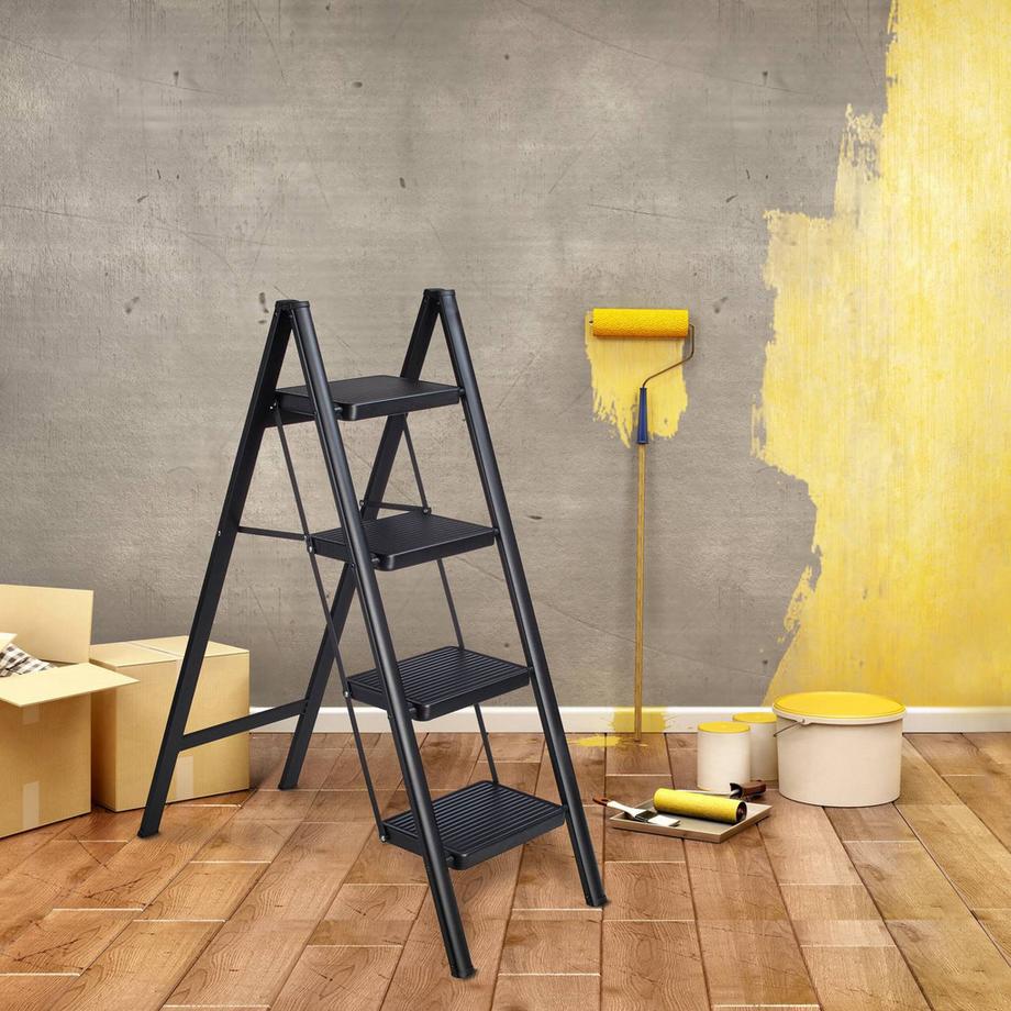 Northix  Klappbare Trittleiter aus Stahl 