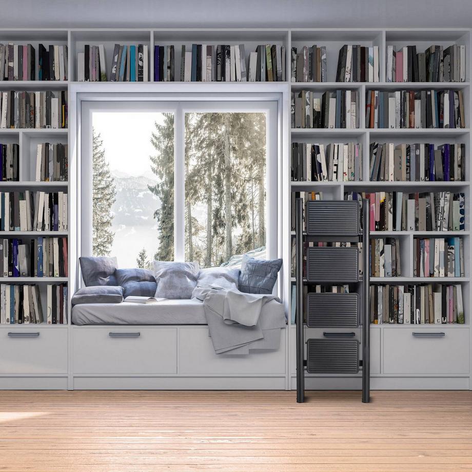 Northix  Klappbare Trittleiter aus Stahl 