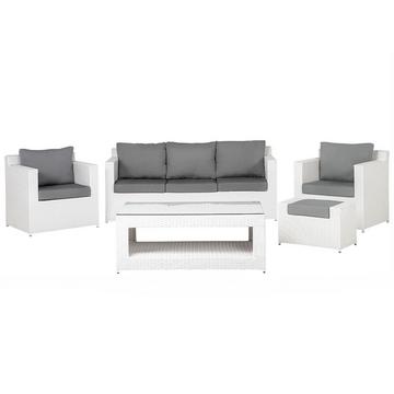 Lounge Set mit Tisch aus PE Rattan Modern ROMA