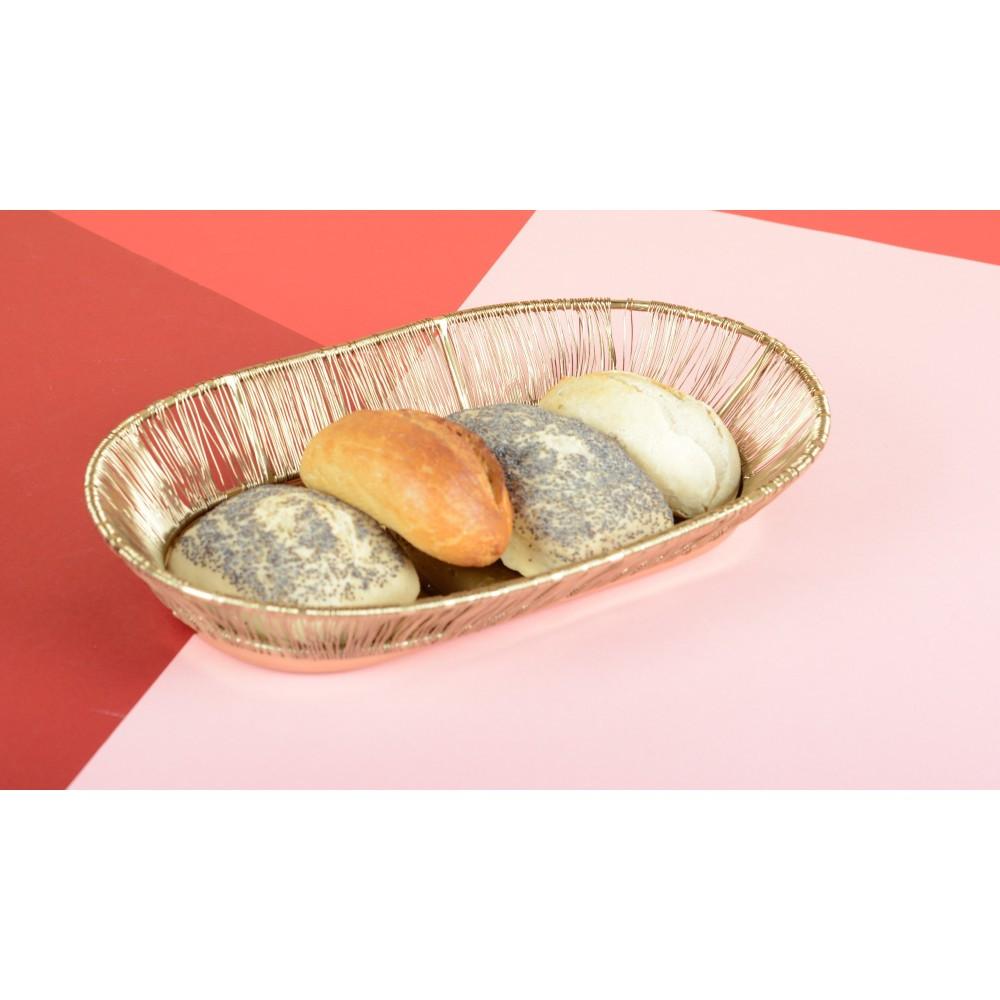 Image of Brotkorb Mit Goldenem Faden 29x18x5cm Unisex