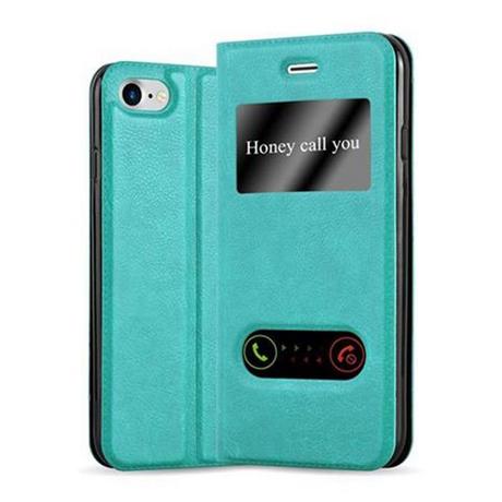 Cadorabo  Housse compatible avec Apple iPhone 7 / 7S / 8 / SE 2020 - Coque de protection avec fermeture magnétique, fonction de support et 2 fenêtres de visualisation 