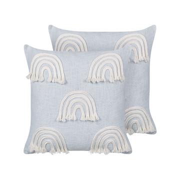 Lot de 2 coussins décoratifs en Coton Moderne LEEA