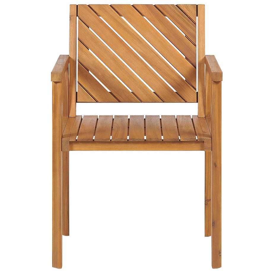 Beliani Gartenstuhl 6er Set aus Akazienholz Klassisch BARATTI  