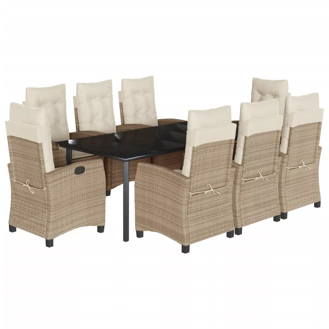 VidaXL - Garten essgruppe poly-rattan, One Size, Beige