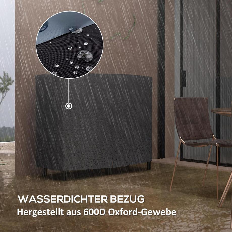 Northio Feuerholzgestell, 0,33 m³, mit Tragetasche & Abdeckung, Metallrahmen, bis 150 kg, 120 x 36 x 99 cm, Schwarz  