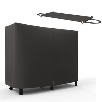 Râtelier à bois de chauffage, 0,33 m³, avec sac de transport et housse, structure métallique, jusqu'à 150 kg, 120 x 36 x 99 cm, noir