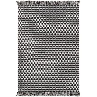 Benuta Tapis fabriqué à partir de matériaux recyclés Morty Noir & Blanc  