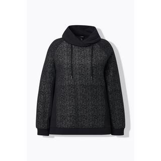 Ulla Popken Sweatshirt Glitzereffekt Stehkragen Langarm  