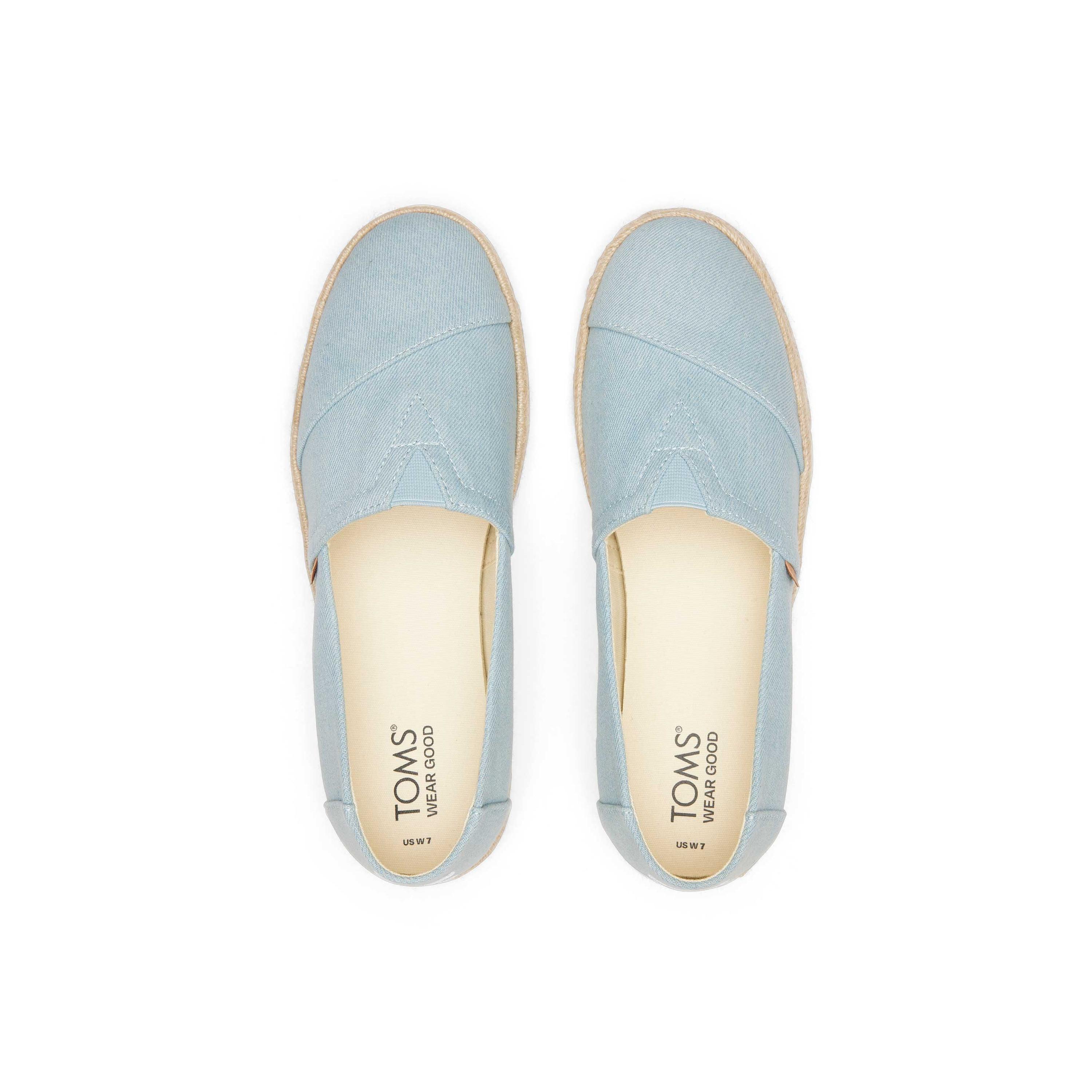 TOMS  espadrilles aus jeans devalé damen  alpargata rope 2.0 