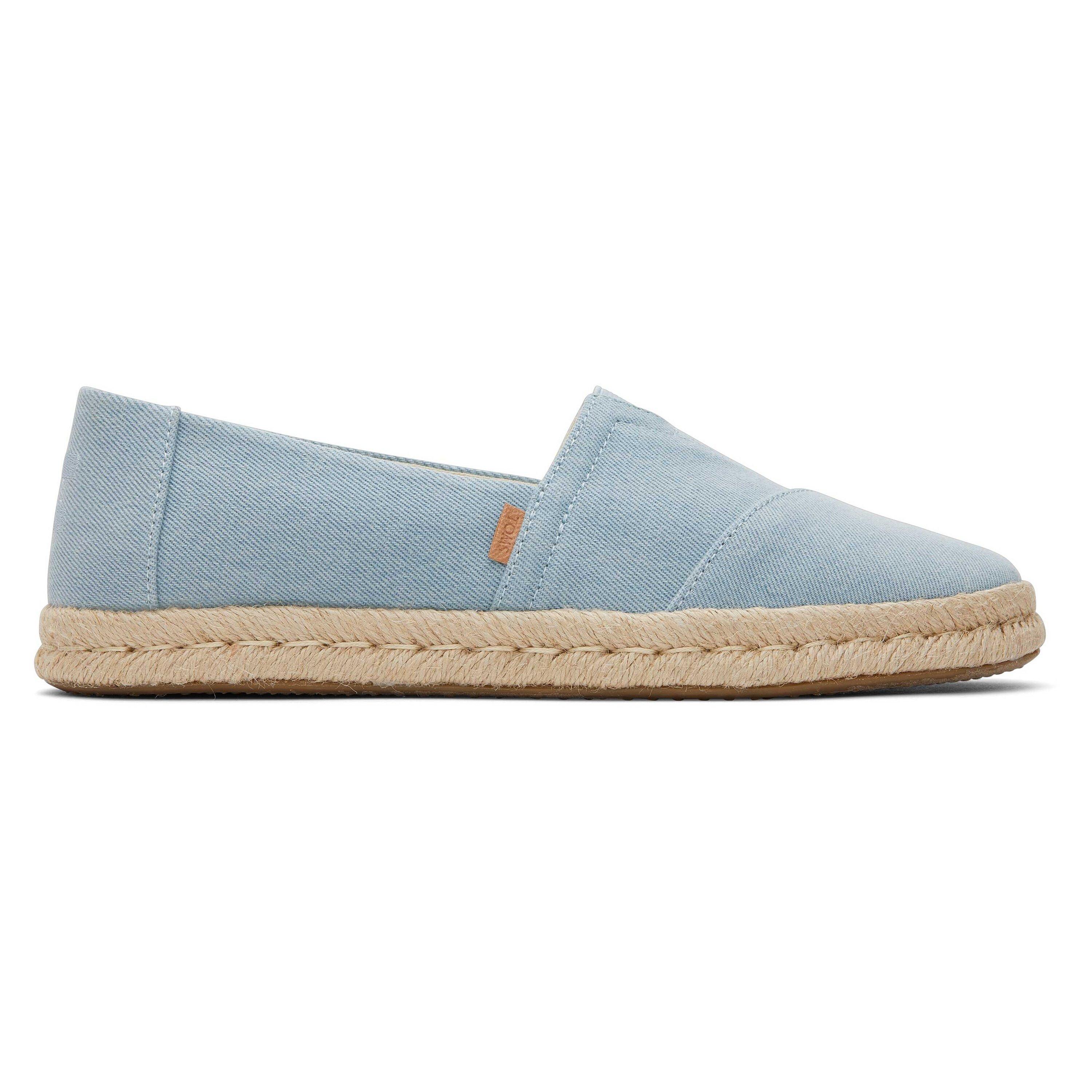 TOMS  espadrilles aus jeans devalé damen  alpargata rope 2.0 