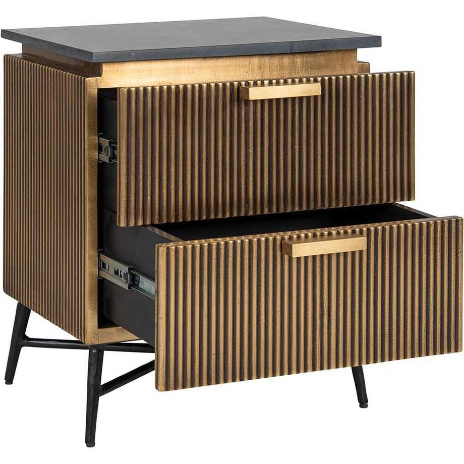 mutoni Comodino Ironville oro nero 51  