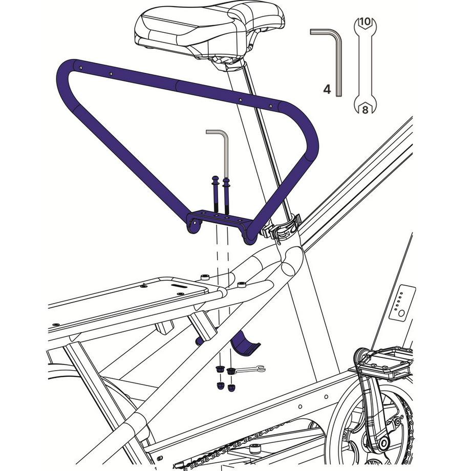 B’TWIN  Pièces de cadre Longtail R500E 
