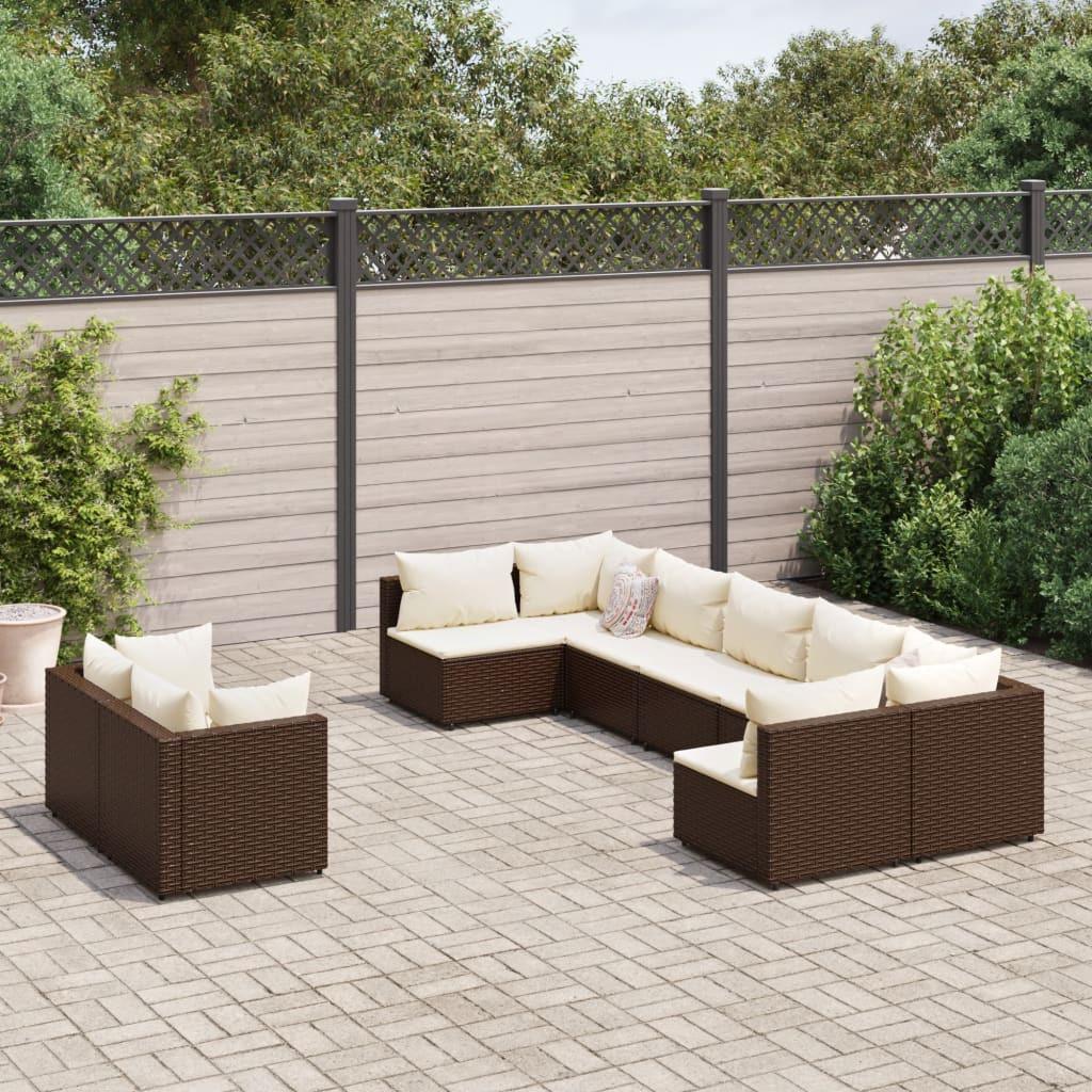 VidaXL set salotto da giardino Polirattan  