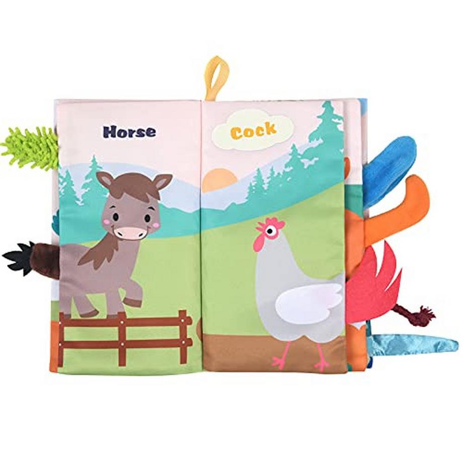 Activity-board  Stoffbuch, Bilderbuch aus Stoff mit vielen Fühl- und Spieleffekten, hochwertiges Kleinkindspielzeug, Babybuch, schön gestaltetes Babyspielzeug 