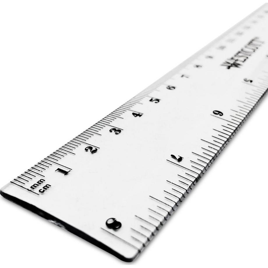WESTCOTT  WESTCOTT Kunststofflineal 20cm E-1018100 cm/inch Skala 