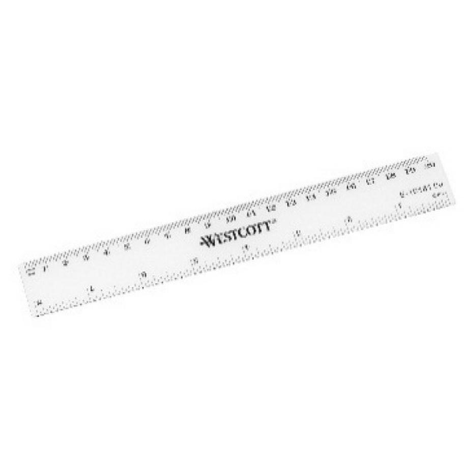 WESTCOTT  WESTCOTT Kunststofflineal 20cm E-1018100 cm/inch Skala 