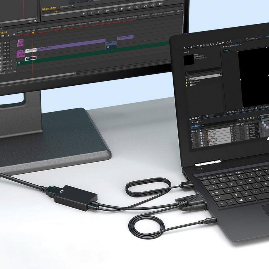 Avizar  VGA auf HDMI Buchse + Audio Adapter 