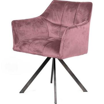 Drehstuhl Grid Velvet rosa