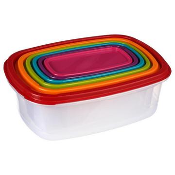 Boîtes de rangement colorées en paquet de 6 - Multicolore