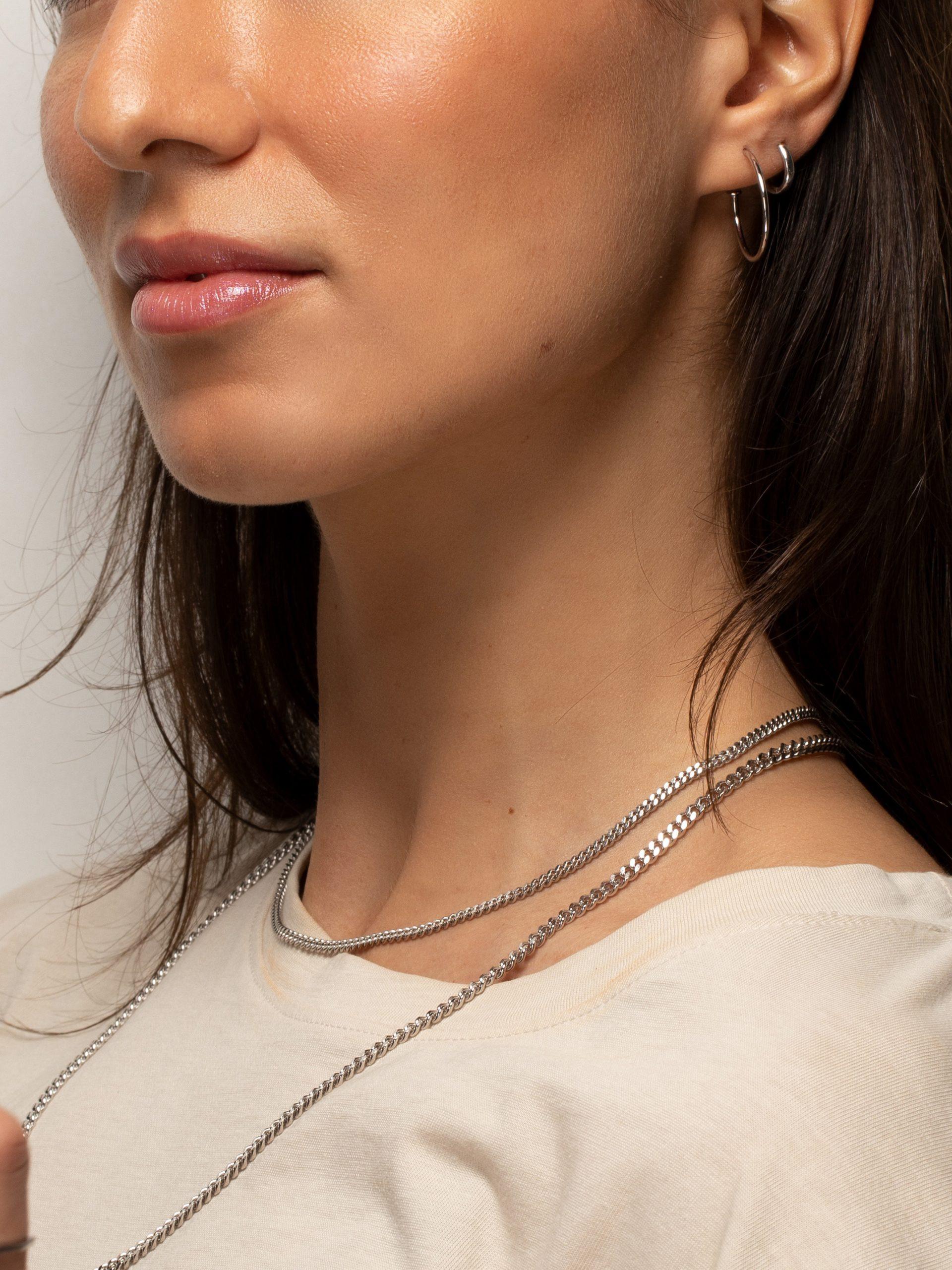 PHANTASYA  Creolen klein 1305 Rhodiniert 