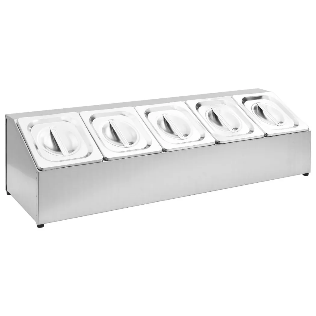 VidaXL - Récipient gastronorm acier, One Size, Argent