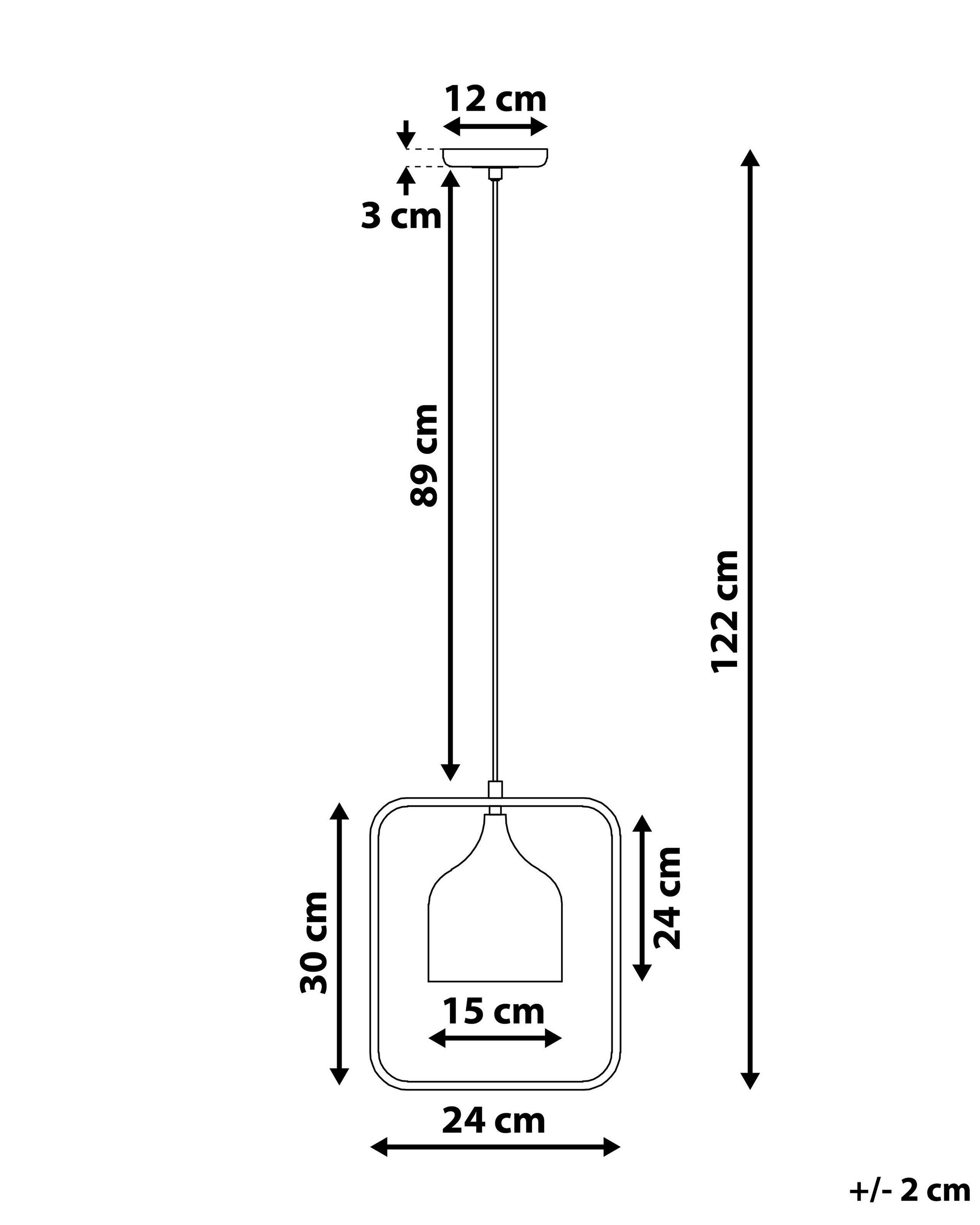 Beliani Lampe suspension en Métal Moderne MAVONE  