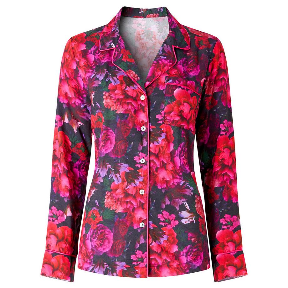 Joe Browns Boutique-Winter-Pyjama-Oberteil mit Blumenmuster  