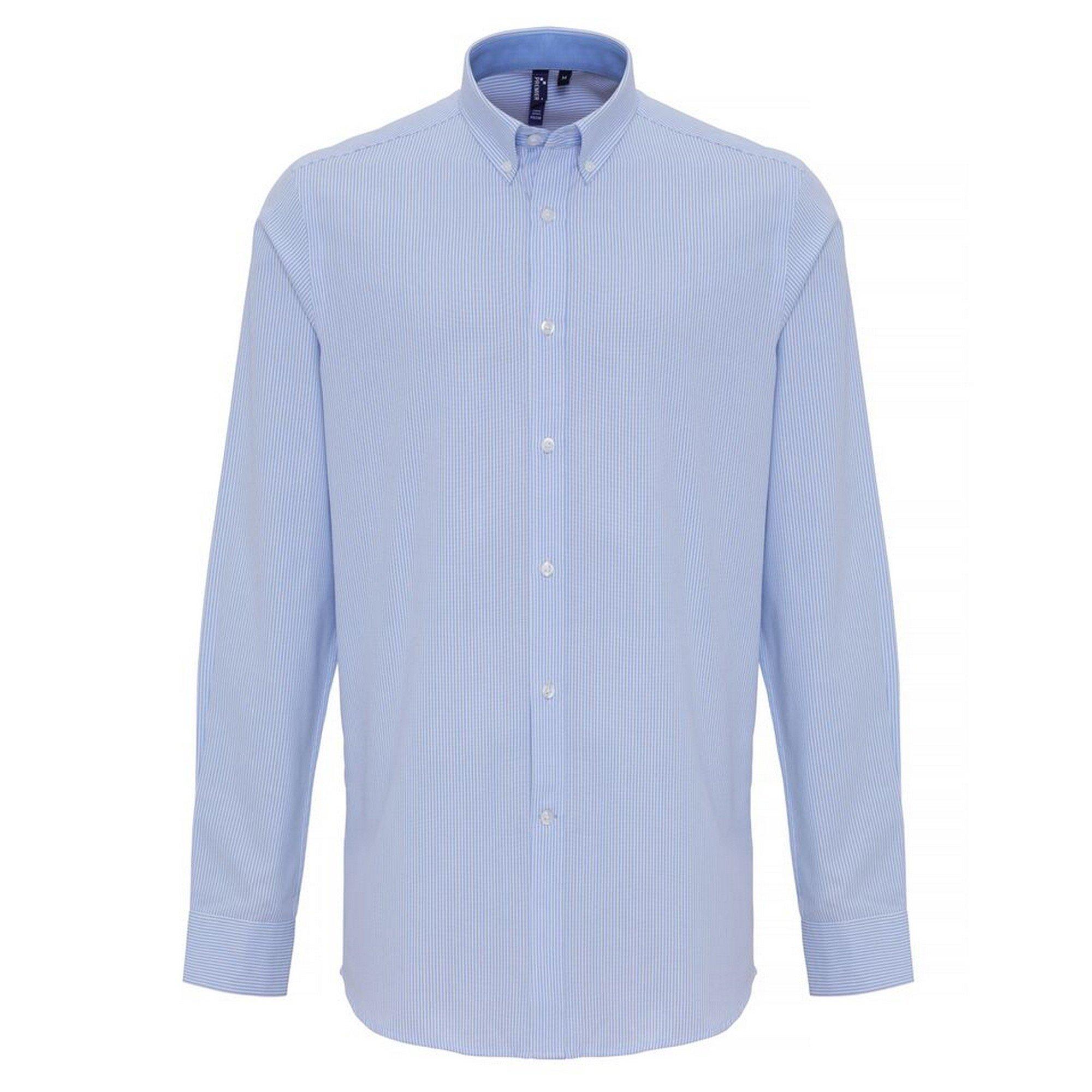 PREMIER  Chemise à rayures en coton riche Oxford 