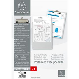 Exacompta  Porte-bloc avec pochette - Format 23x32cm pour A4 - x 10 