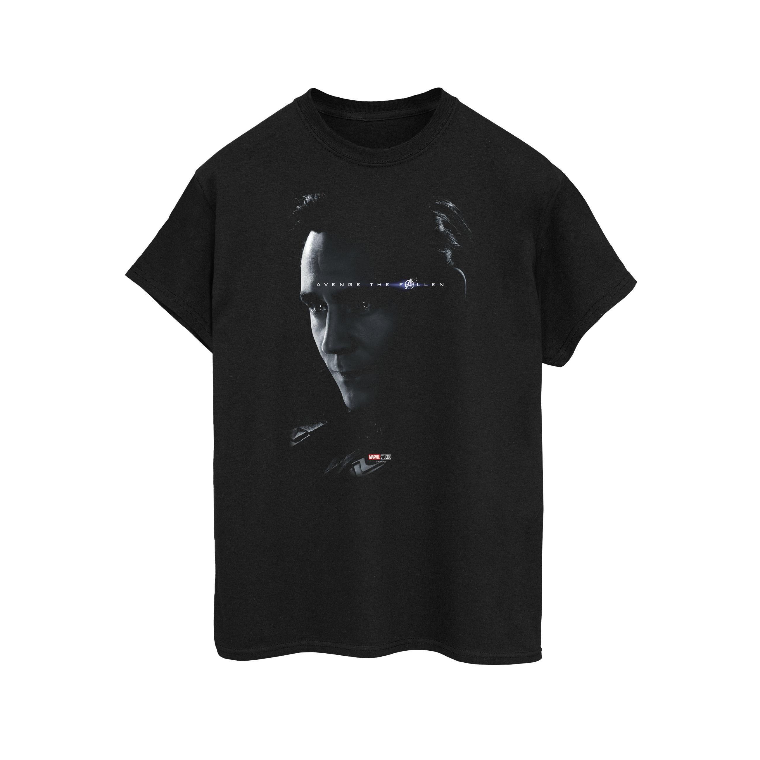 Image of Avengers Endgame Avenge The Fallen Loki Tshirt Damen Schwarz XL