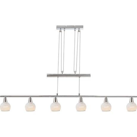 mutoni Lampe à suspension Olli métal nickel mat 6xE14 LED  