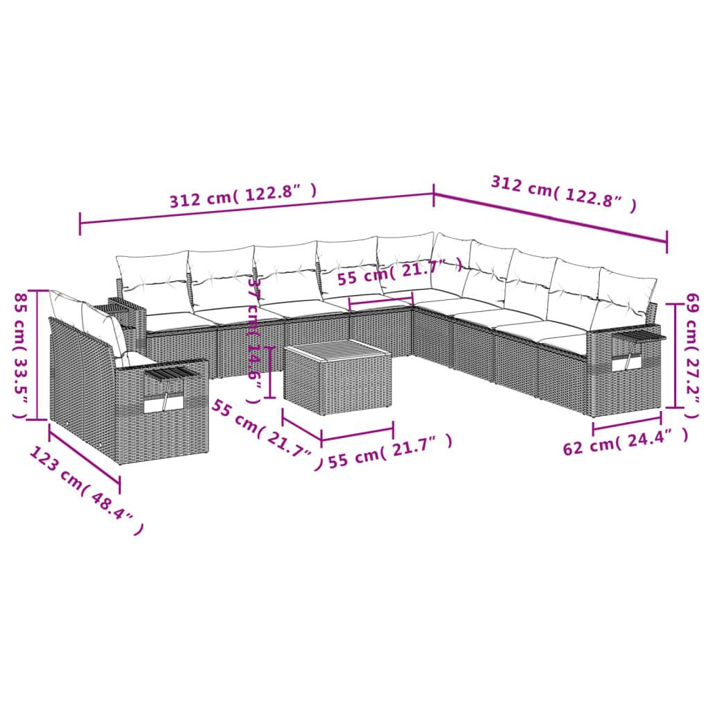 VidaXL Garten sofagarnitur poly-rattan  